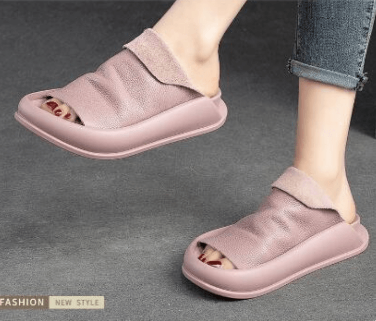 Chinelo Feminino de Couro Italiano - Frete Grátis Rinove