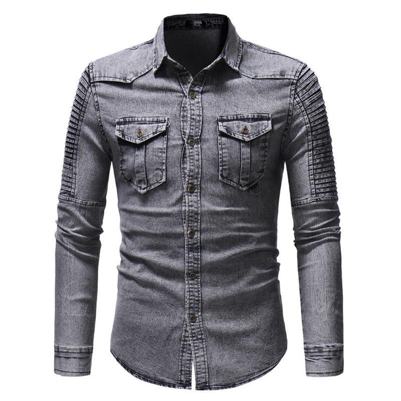 Camisa Masculina Jeans Grecce - Loja Rinove